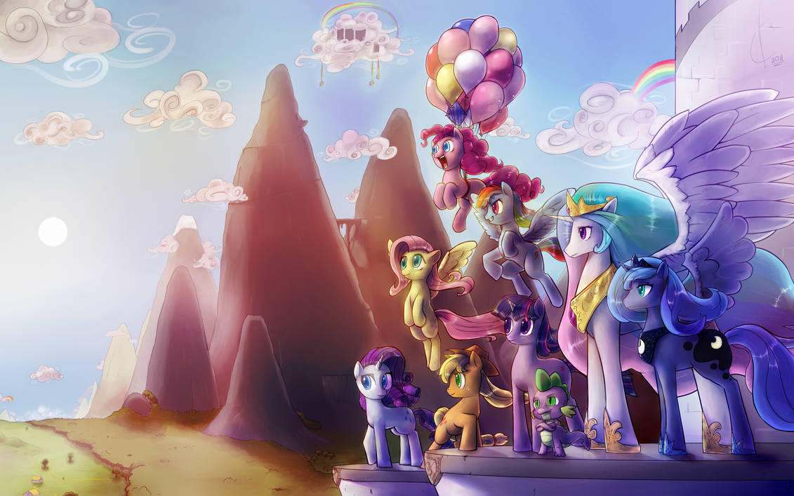 Мир pony. My little Pony магия принцесс Понивилль. My little Pony Mane 6 принцессы. Понивиль Селестия. Принцесса Селестия и Эпплджек.
