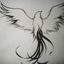 Tattoo Design ~ Outline of a Phoenix