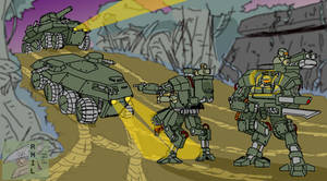 Imperial Guard Ol' Pius warsuit and Sprint APC