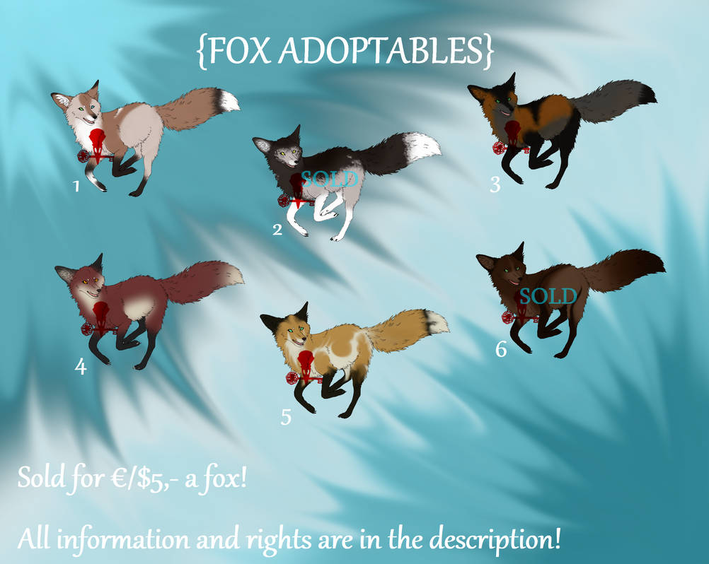 Fox Adaptables Fox adoptables three! {OPEN} by RedRavenRiot on DeviantArt