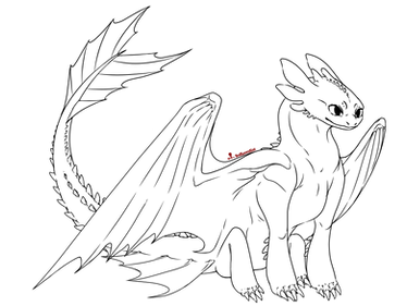 F2U Nightfury Lines Sitting