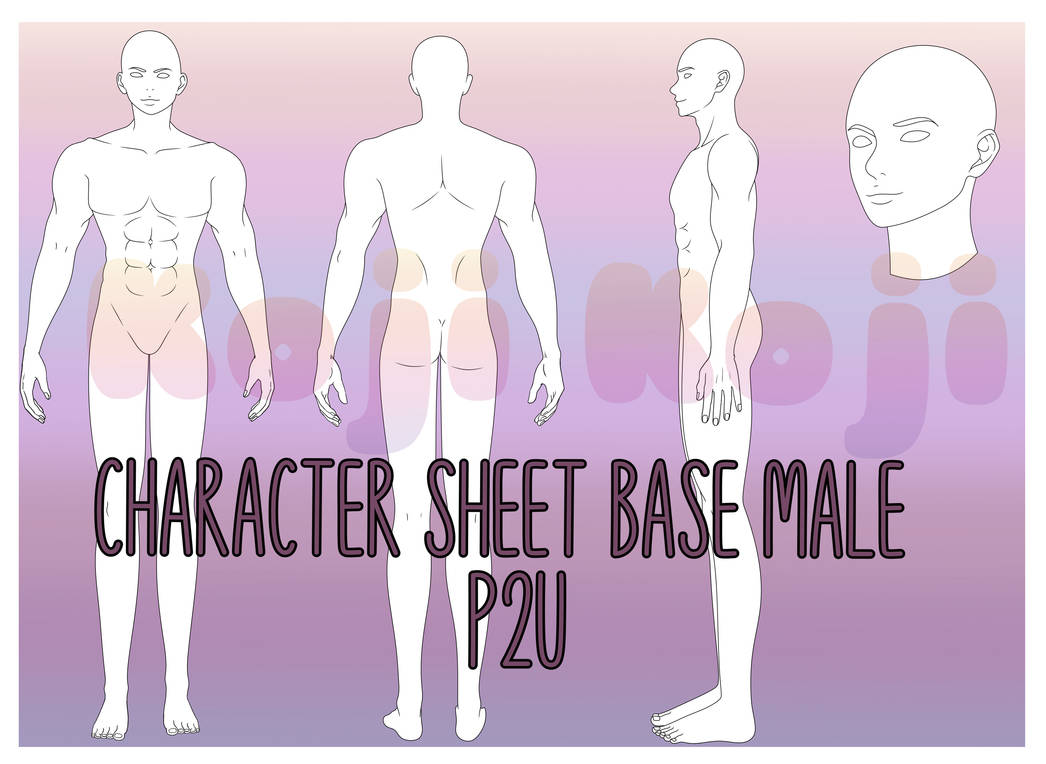 Base Form Character Character Sheet Base Male P2U by KojiAdopts on DeviantArt