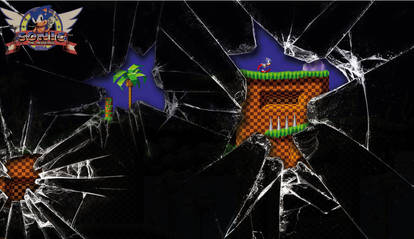 Sonic the hedgehog Broken glass (Green hill)