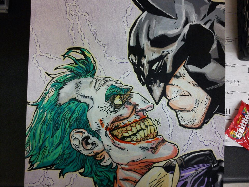 JOKER DRAWING using Colored Pencils and Markers by xnicoley on DeviantArt