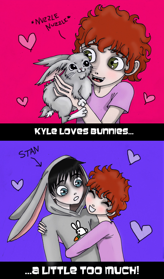 old pic- Kyle loves BUNNIES...