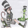 mad hatter and a cat