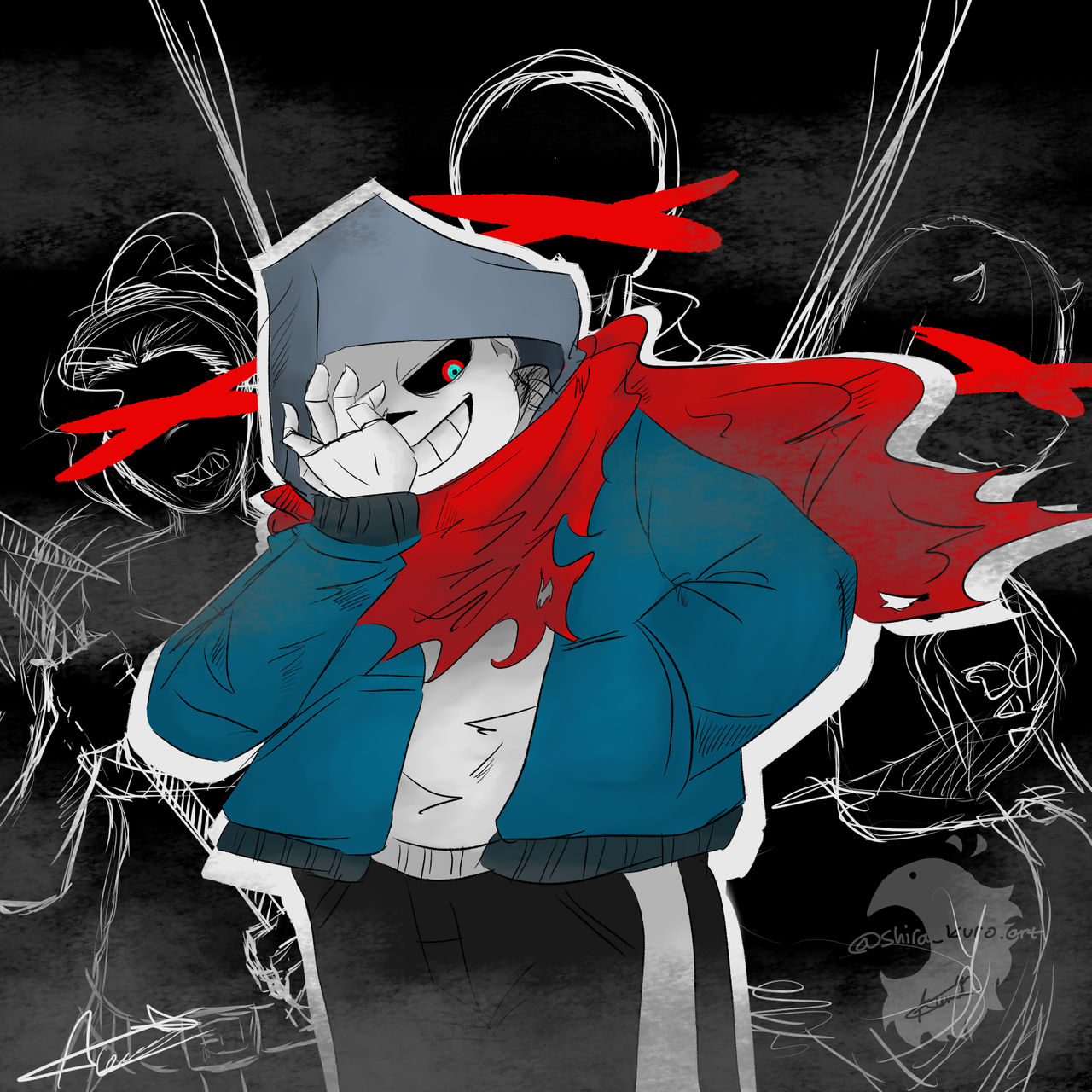 Dust Sans by ShiraKuroArts on DeviantArt
