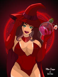 Halloween Scarlet Witch by Ticktockcolourist