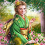Queen Margaery in Kimono of House Tyrell