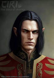 Realistic portrait of Eredin Breacc Glas