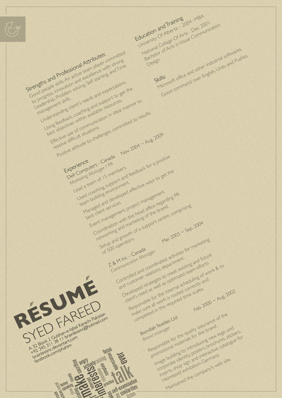 + syed fareed resume design 09