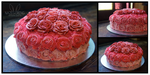 Ombre Rose Cake by NazFX