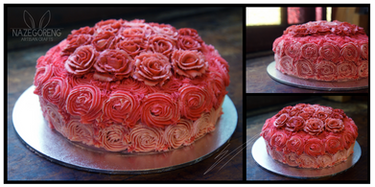 Ombre Rose Cake