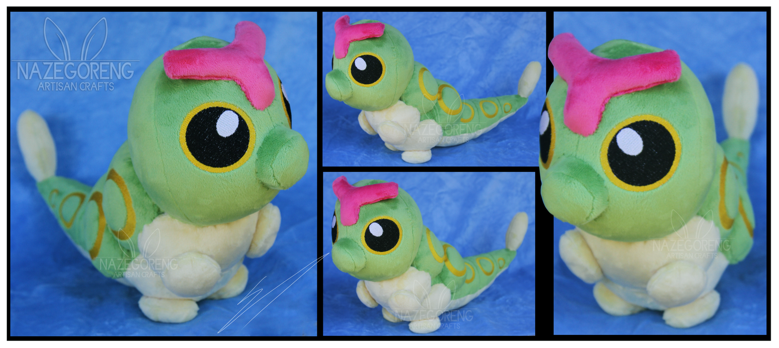 Commission Caterpie Custom Plush by NazFX on DeviantArt