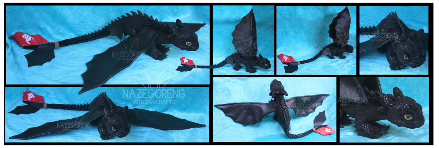 Toothless Custom Plush by Nazegoreng