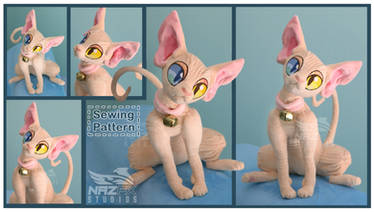 Sphynx Cat plush and sewing pattern