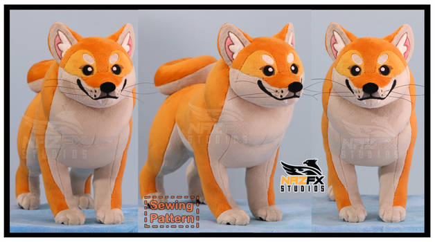 Shiba plush and sewing pattern