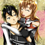 (RQ) Kazuto Kirigaya and Asuna Yuuki hug