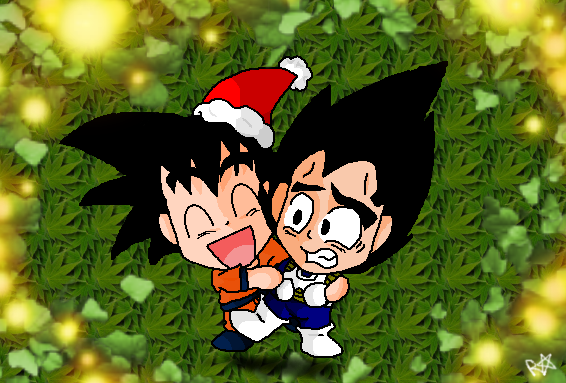 Goku and Vegeta - Christmas Cheer! by Rainstar-123 on DeviantArt