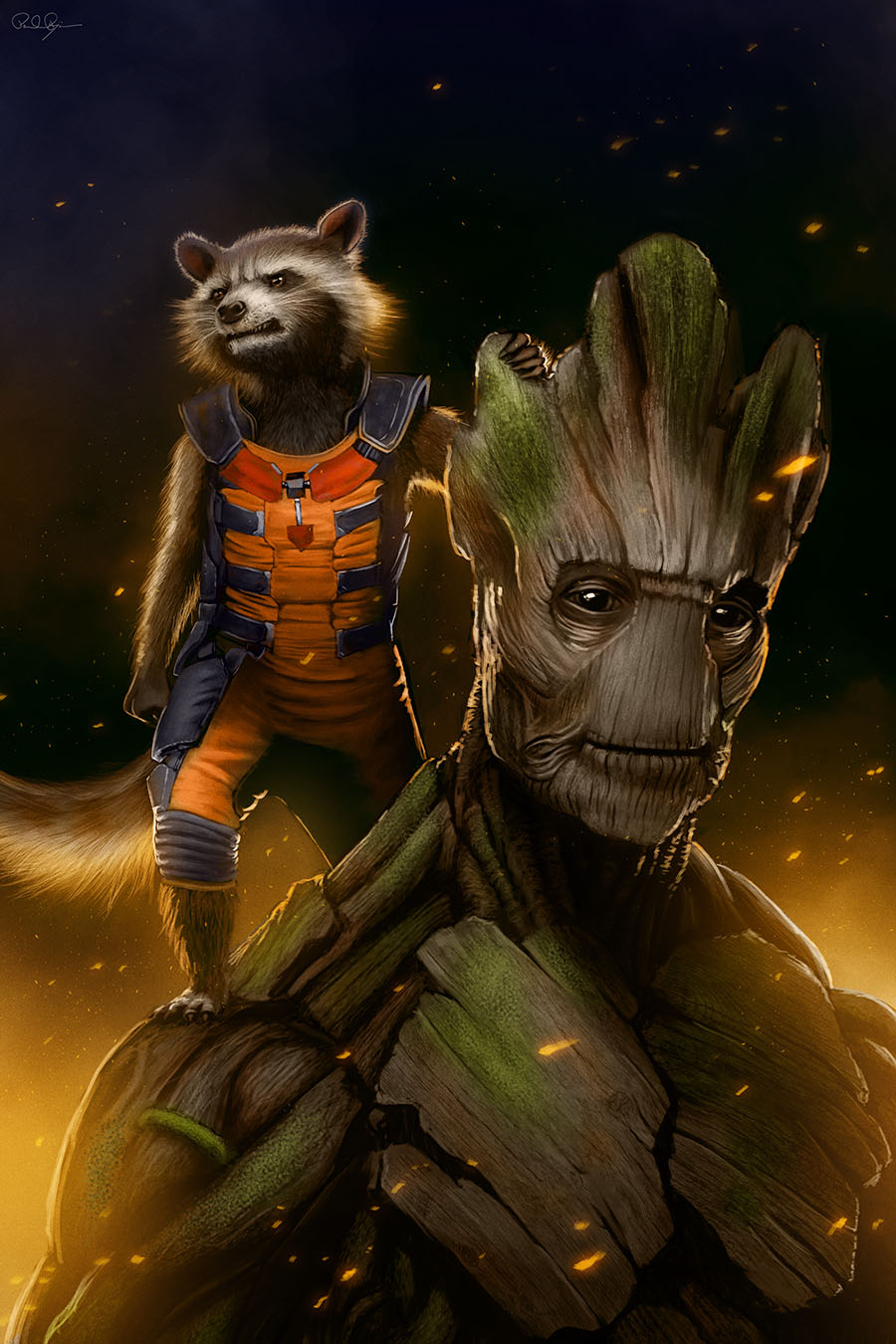 Rocket and Groot