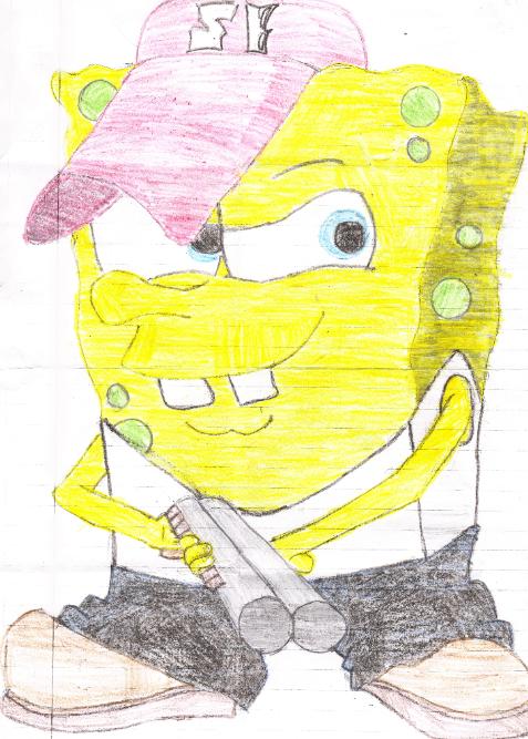 gangsta spongebob drawings