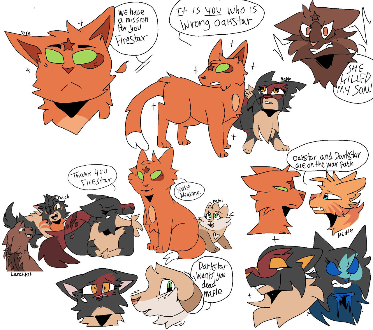 Mapleshade Au Doodles by DragonQueensLair on DeviantArt