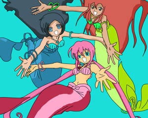 Aoi, Midori and Ranmaru Mermaids
