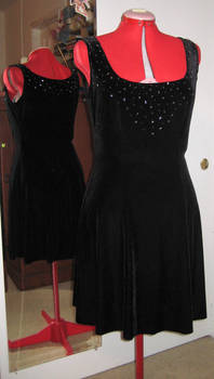 Black Velvet Evening Dress