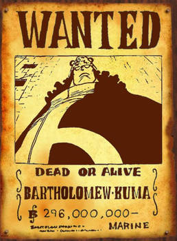 wanted bartholomew kuma