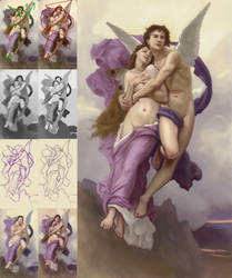 The Abduction of Psyche - by William Bougereau