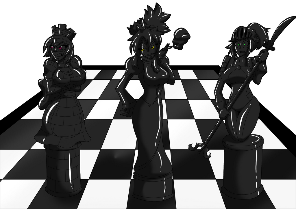 Chess Board Girls Black by LuckyBucket46 on DeviantArt.