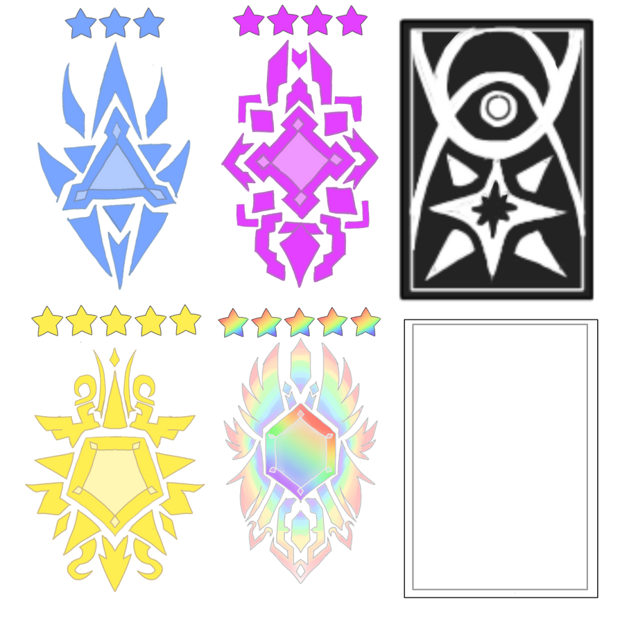Celestial Card and Rarity Symbols by Blue-Aquino on DeviantArt