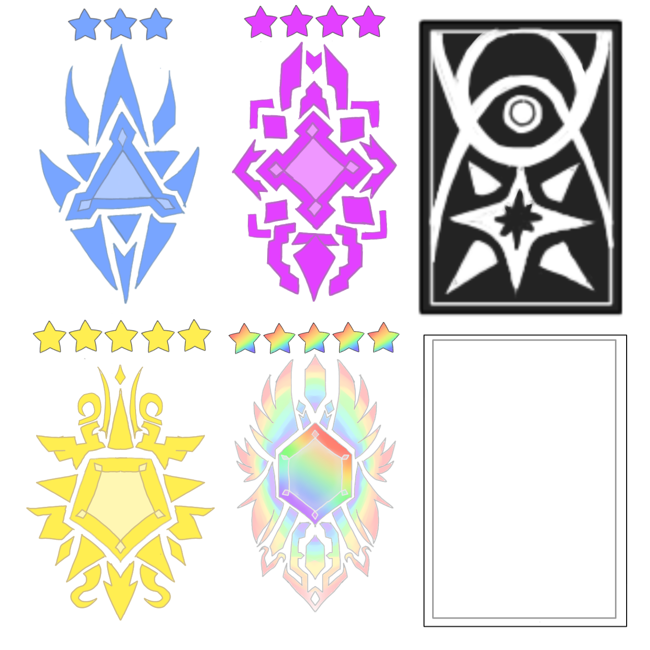 Celestial Card and Rarity Symbols by Blue-Aquino on DeviantArt