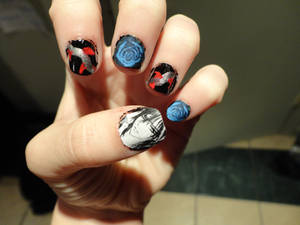 Vampire Knight Kaname nail art 2