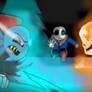 Heated fight   ( Undyne vs Papyrus )