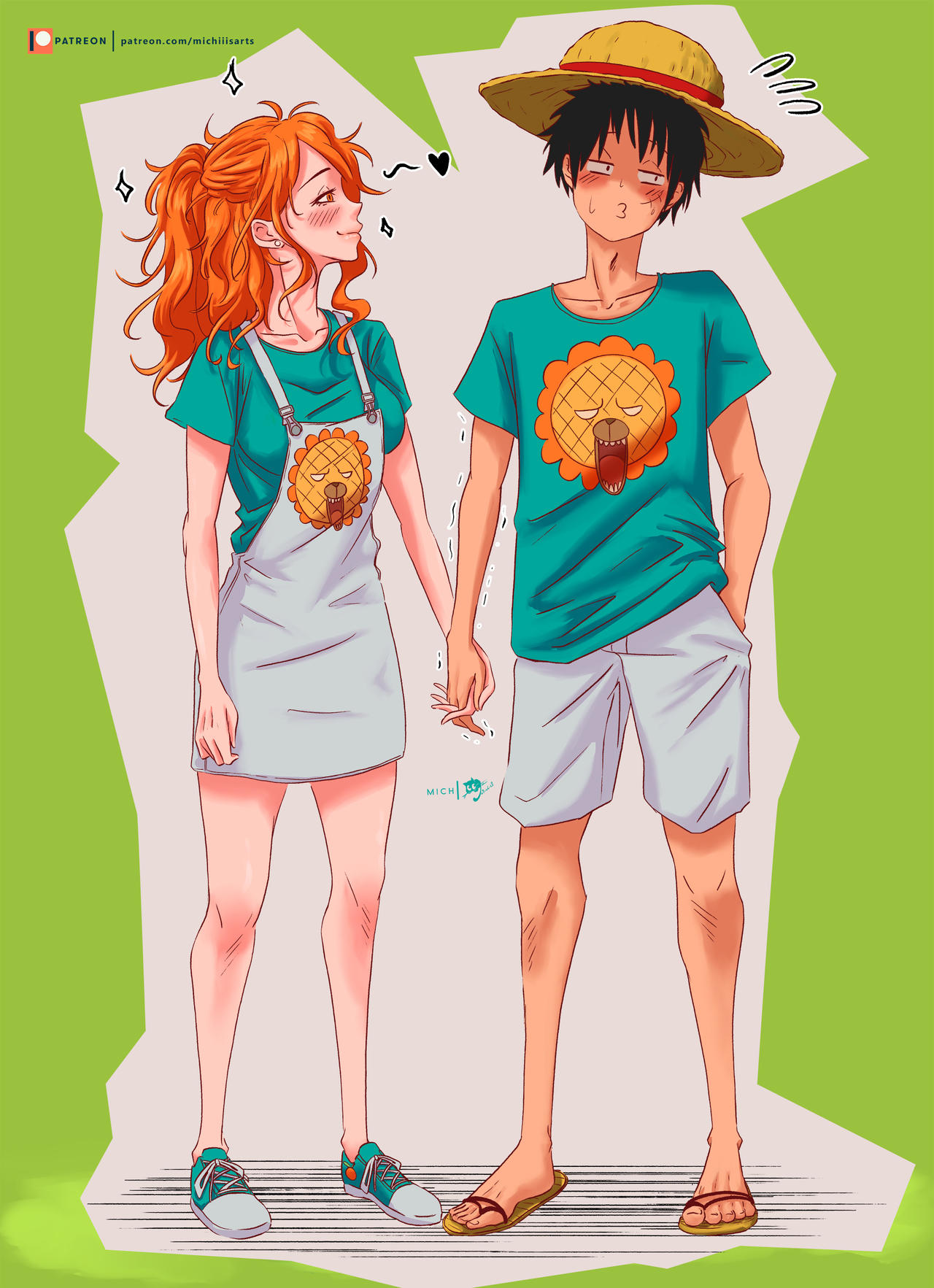 Luffy And Nami By Amimishi On DeviantArt luffy-and-nami-by-amimishi-on-deviantart