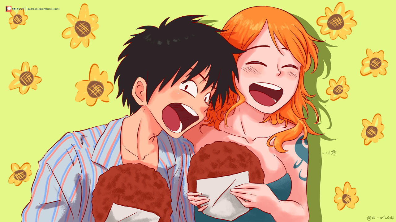 Luffy And Nami By Amimishi On DeviantArt luffy-and-nami-by-amimishi-on-deviantart