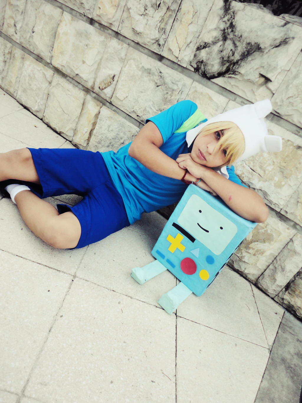 Finn and Bmo- Adventure Time Cosplay