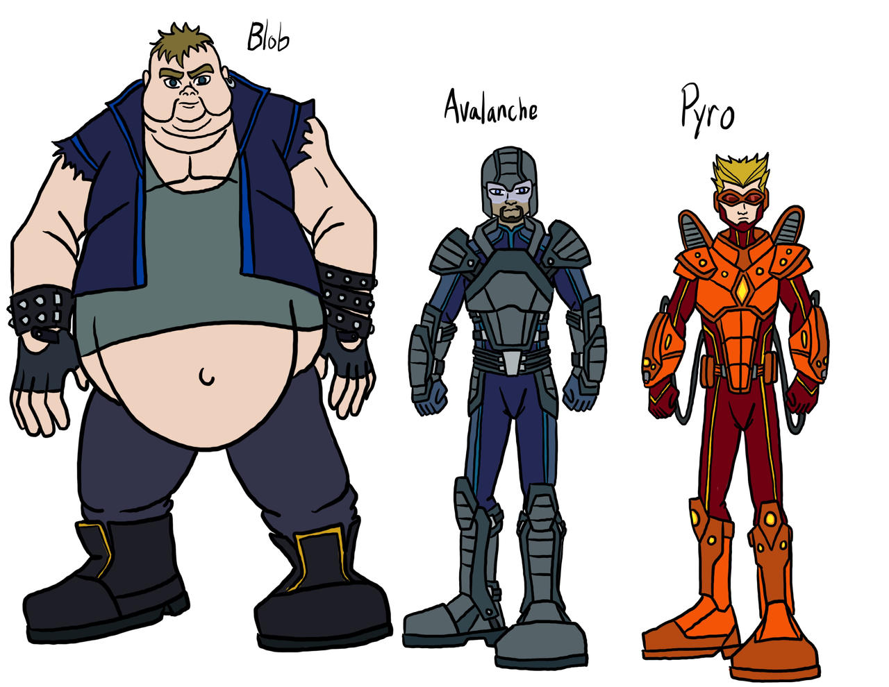 Blob, Avalanche, and Pyro by FeistyFerret12825 on DeviantArt