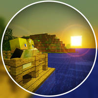 Minecraft People in Sunset