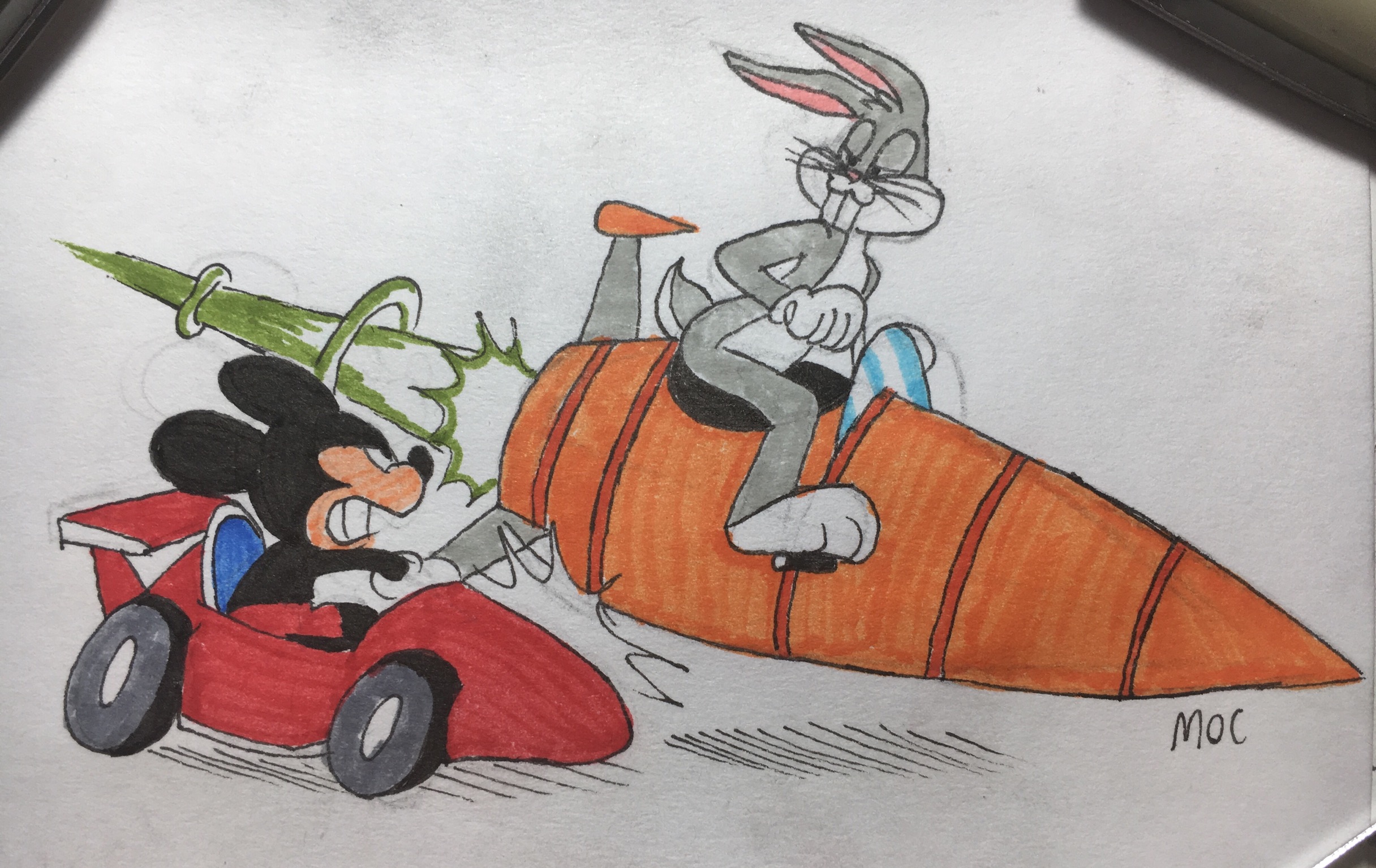 Mickey Racer Drawing Bugs + Mickey Racing by madoldcrow1105 on DeviantArt