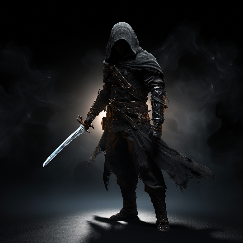 Superiorsnowboarder Shadowy Rogue Figure With Knif by SpaceDreamCatcher ...