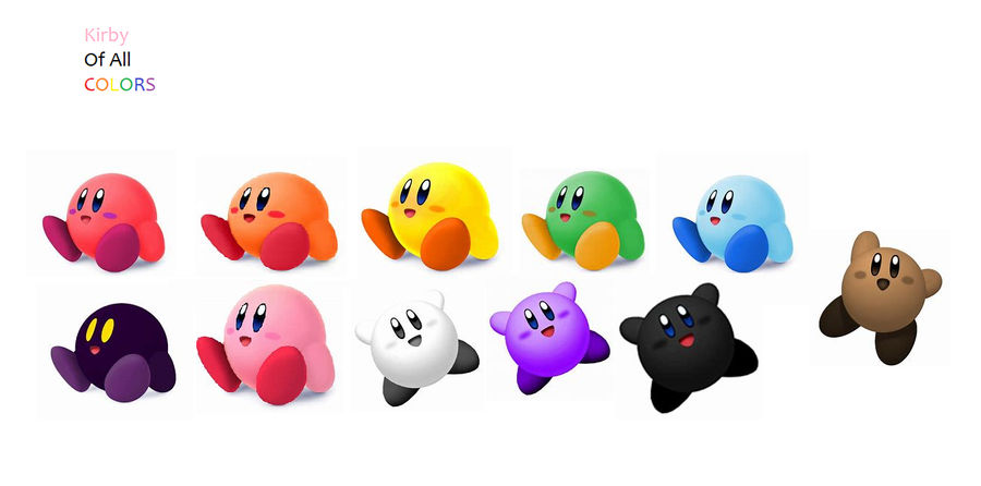 Kirby Colors by PeanutProductions67 on DeviantArt