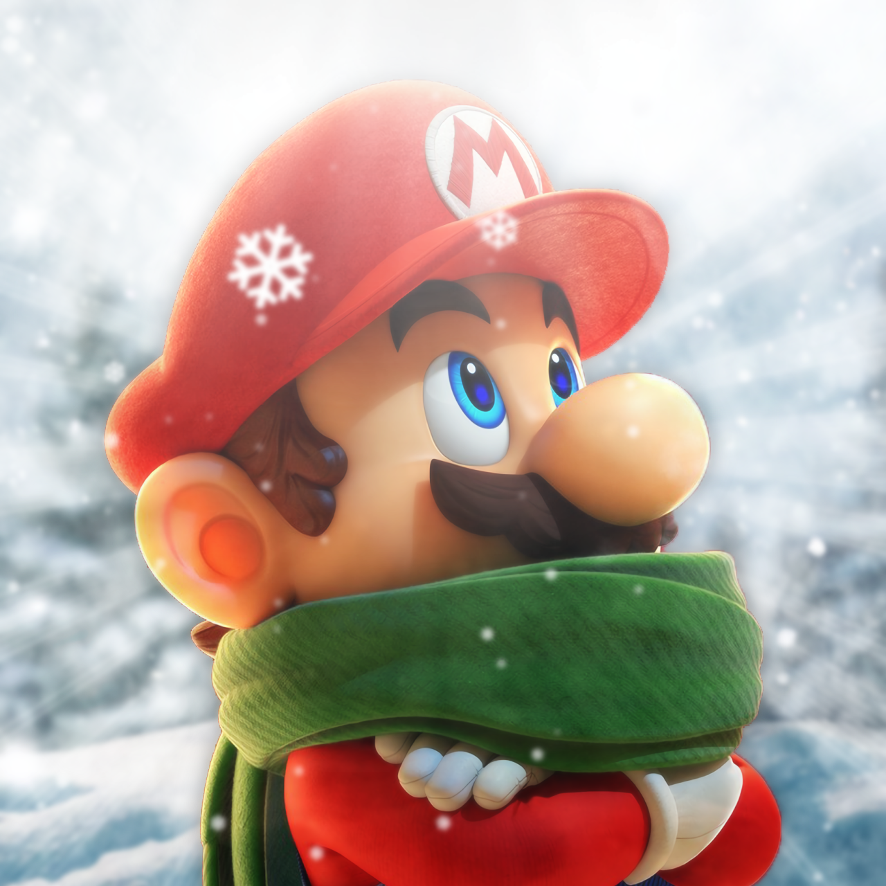 Winter Mario pfp by DonCocobean on DeviantArt
