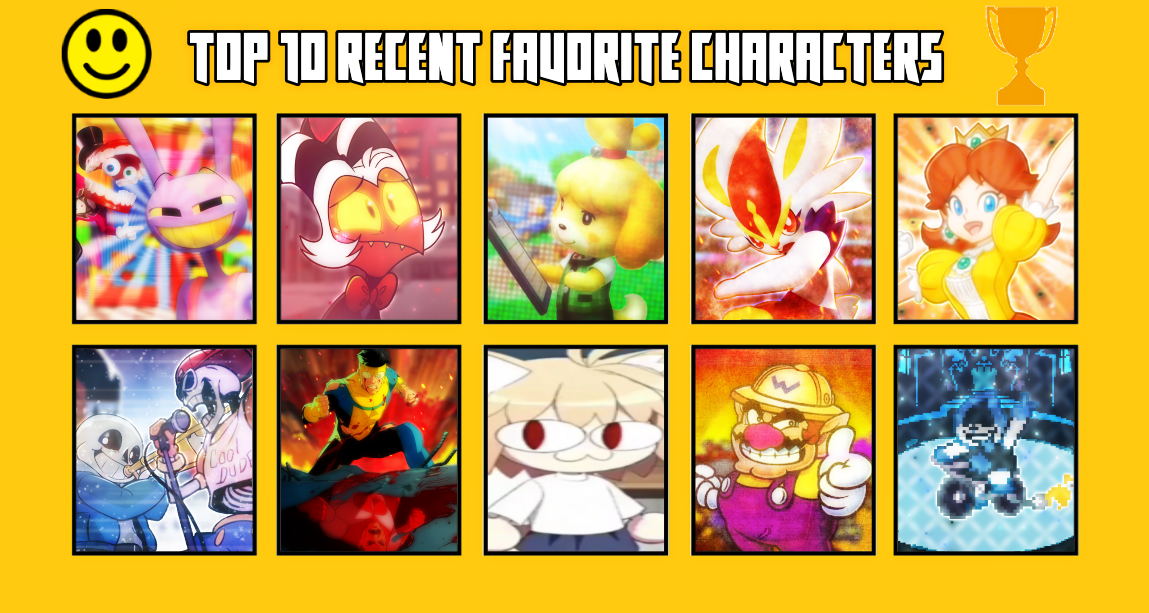 Top 10 Recent Favorite Characters By Doncocobean On Deviantart Top 10 Recent Favorite Characters By Doncocobean On Deviantart
