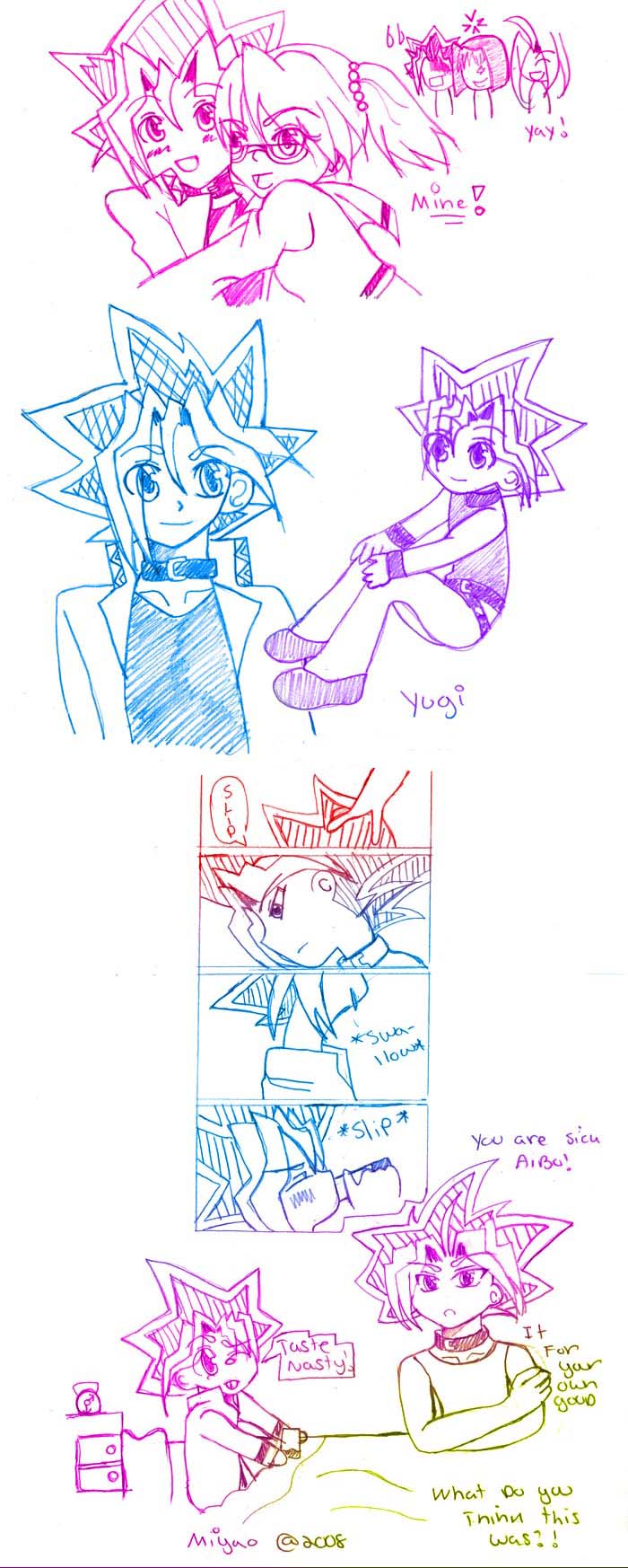 Yugioh Sketches with a Comic