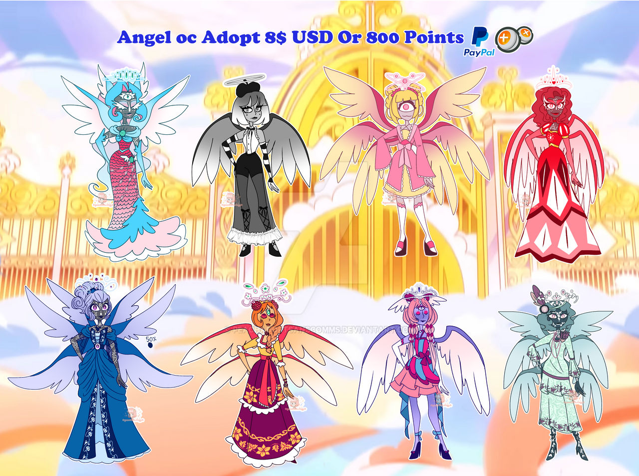 Time Angel Oc Angels oc 5/8 Adopts P2 Open by peachAdoptsanscomms on DeviantArt