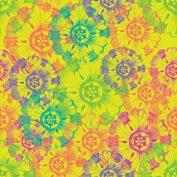 Textile Design Bright Floral