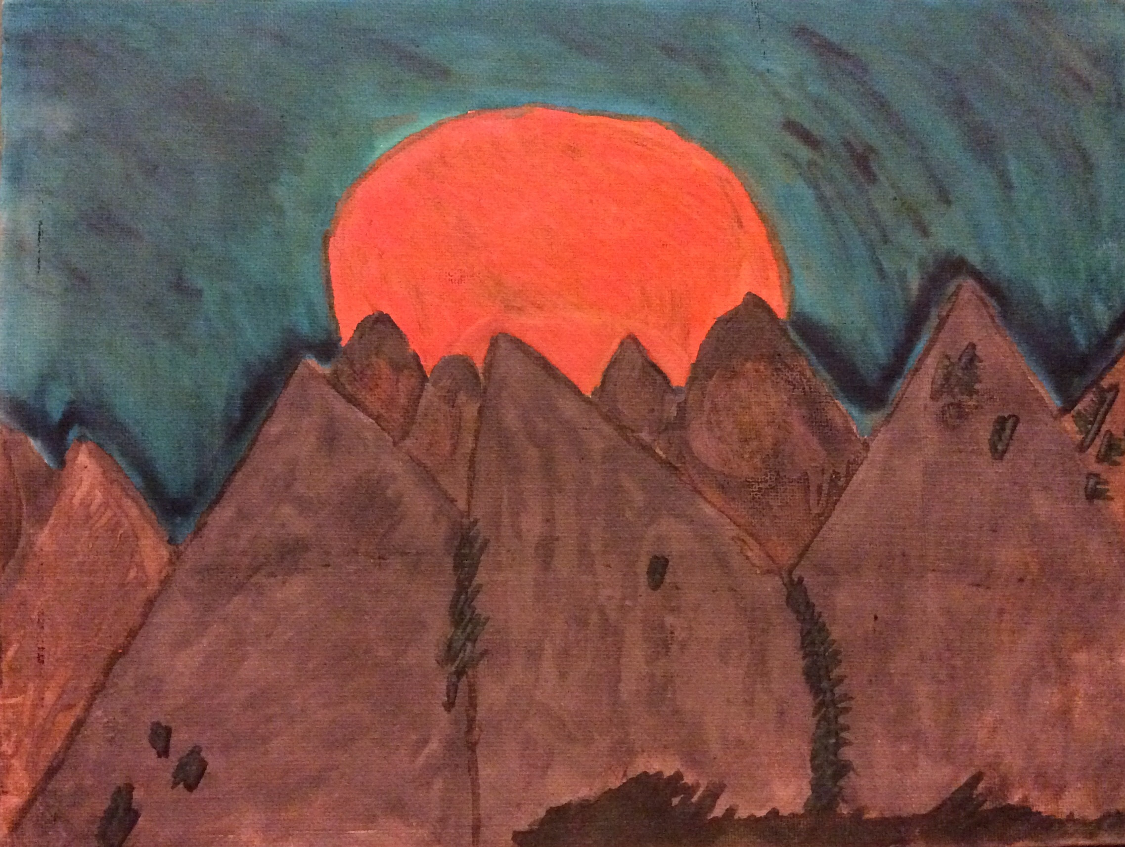Mountain Range Sunset
