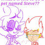 Pet named Steve?? reaction